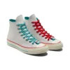 Chuck Taylor All Star anni ’70 “Bianco Verde Acqua Rosso”