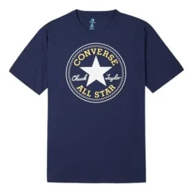 Chuck Taylor All Star Classic T-shirt sportiva stampata a maniche corte con collo rotondo “Navy Blue”