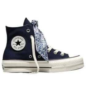 Chuck Taylor All Star con plateau e fiocco “Obsidian Blue”