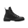 Chuck Taylor All Star con suola a tacchetti e plateau in pelle “Nero”
