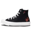 Chuck Taylor All Star con zeppa in EVA e cuore Y2K, modello alto “Nero”