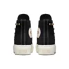 Chuck Taylor All Star con zeppa in pelle scamosciata e borchie, modello alto “Nero”