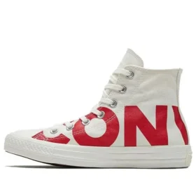 Chuck Taylor All Star Hi Top LOGO “Bianco Rosso”