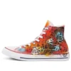 Chuck Taylor All Star High Dipinte a mano “Orange Red”