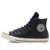 Chuck Taylor All Star High in pelle martellata “Black Hyper Royal”