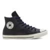 Chuck Taylor All Star High in pelle martellata “Black Hyper Royal”