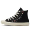 Chuck Taylor All Star High “Ricamo floreale – Nero”