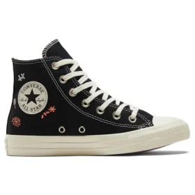 Chuck Taylor All Star High “Ricamo floreale – Nero”