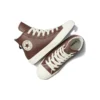 Chuck Taylor All Star in pelle con fodera in pelliccia sintetica “Marrone scuro”