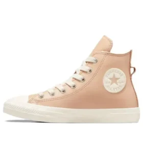 Chuck Taylor All Star in pelle con fodera in pelliccia sintetica “Rosa”