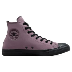 Chuck Taylor All Star in pelle scamosciata e pelliccia sintetica “Purple Black”