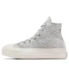 Chuck Taylor All Star Lift Platform Crochet “Grigio Bianco”