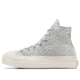 Chuck Taylor All Star Lift Platform Crochet “Grigio Bianco”