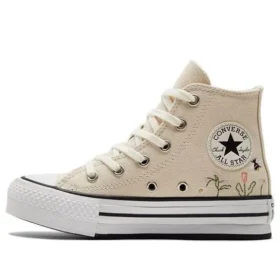 Chuck Taylor All Star Lift Platform High PS “Ricamo floreale – Avorio naturale”