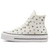 Chuck Taylor All Star Lift Platform High “Stelle ricamate – Egret”