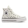 Chuck Taylor All Star Lift Platform High “Stelle ricamate – Egret”