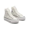Chuck Taylor All Star Lift Platform High “Stelle ricamate – Egret”