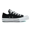 Chuck Taylor All Star Lift Platform in pelle iridescente “Nero Bianco”