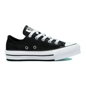 Chuck Taylor All Star Lift Platform in pelle iridescente “Nero Bianco”