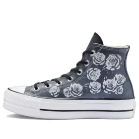 Chuck Taylor All Star Lift Platform in pelle Rose Garden “Grigio Bianco”