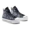 Chuck Taylor All Star Lift Platform in pelle Rose Garden “Grigio Bianco”