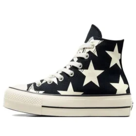 Chuck Taylor All Star Lift Platform Large Stars High “Nero Bianco”