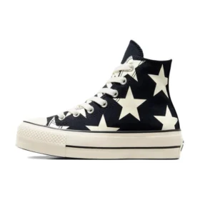 Chuck Taylor All Star Lift Platform Large Stars High “Nero Bianco”