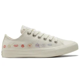 Chuck Taylor All Star Low “Ricamo floreale – Egret”