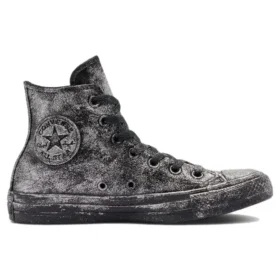 Chuck Taylor All Star Luxe Leather “Nero Grigio Argento”