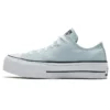 Chuck Taylor All Star Renew Sneakers in tela con suola spessa blu chiaro “Blue White”