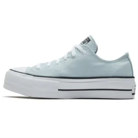 Chuck Taylor All Star Renew Sneakers in tela con suola spessa blu chiaro “Blue White”