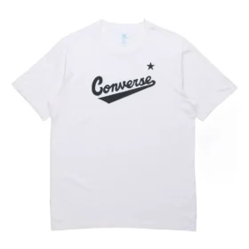 Converse Classic da uomo con motivo alfabetico a maniche corte, bianco