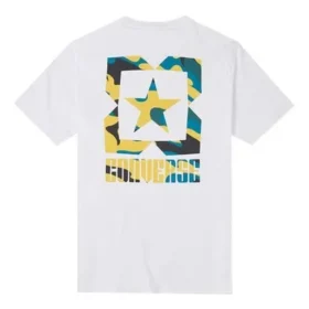 Converse da uomo Casual Sportive Traspiranti con stampa mimetica a maniche corte bianche