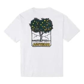 Converse da uomo con stampa cartoon, ampia, sportiva, girocollo, maniche corte, bianco