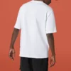 Converse da uomo con stampa faccina sorridente, traspiranti, a maniche corte, bianche