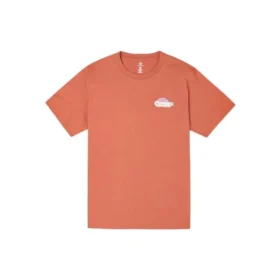 Converse da uomo con stampa logo arcobaleno, maglia sportiva a maniche corte, rosso