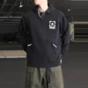 Converse da uomo in pile con logo a colori contrastanti – Nero