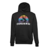 Converse Planet Set da uomo, abbigliamento sportivo casual, stampa, maglia, nero