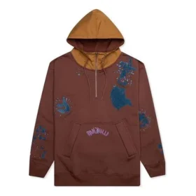 Converse x Bandulu da uomo Crossover Splash Ink ricamata a colori contrastanti Marrone