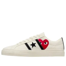 Converse x Comme des Garçons PLAY One Star Academy Pro “Milk Black”