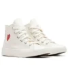 Converse x Comme des Garçons PLAY Single Heart Chuck 70 Hi “Milk”