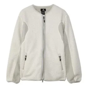 Converse x Slam Jam Giacca-cappotto sportiva casual reversibile con cuciture a vista, firmata congiuntamente, da uomo, bianca