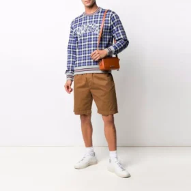 Converse x Todd Snyder Serie Crossover da uomo a maniche lunghe larghe con motivo a quadri blu