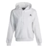 Felpa con cappuccio a maniche lunghe con logo piccolo, bianca