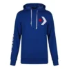 Felpa con cappuccio a V con grande logo a stella – Taglie asiatiche “Blu”