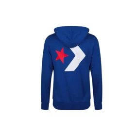 Felpa con cappuccio a V con grande logo a stella – Taglie asiatiche “Blu” Felpa con cappuccio a V con grande logo a stella – Taglie asiatiche “Blu”