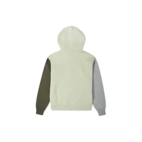 Felpa con cappuccio a V con stella ricamata Taglie asiatiche “Olive”