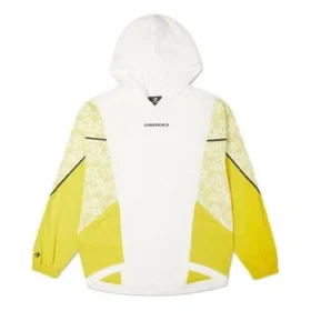 Felpa con cappuccio Athleisure Casual Sports a colori contrastanti, bianca