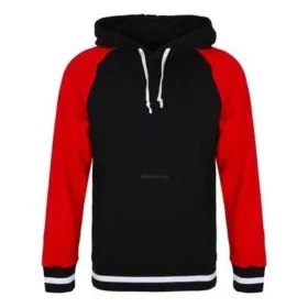 Felpa con cappuccio casual a trama spessa Taglie asiatiche “Nero”