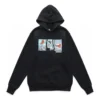 Felpa con cappuccio Comic Graphic Taglie asiatiche “Nero”